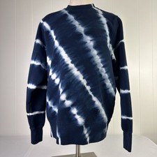 Tory Burch Sport Sweatshirt Women's XS Blue French Terry Tie Dye Crew Neck