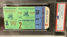 Psa 4mk 1960 World Series Ticket Gm 2 Mickey Mantle 12-13th Career Hr