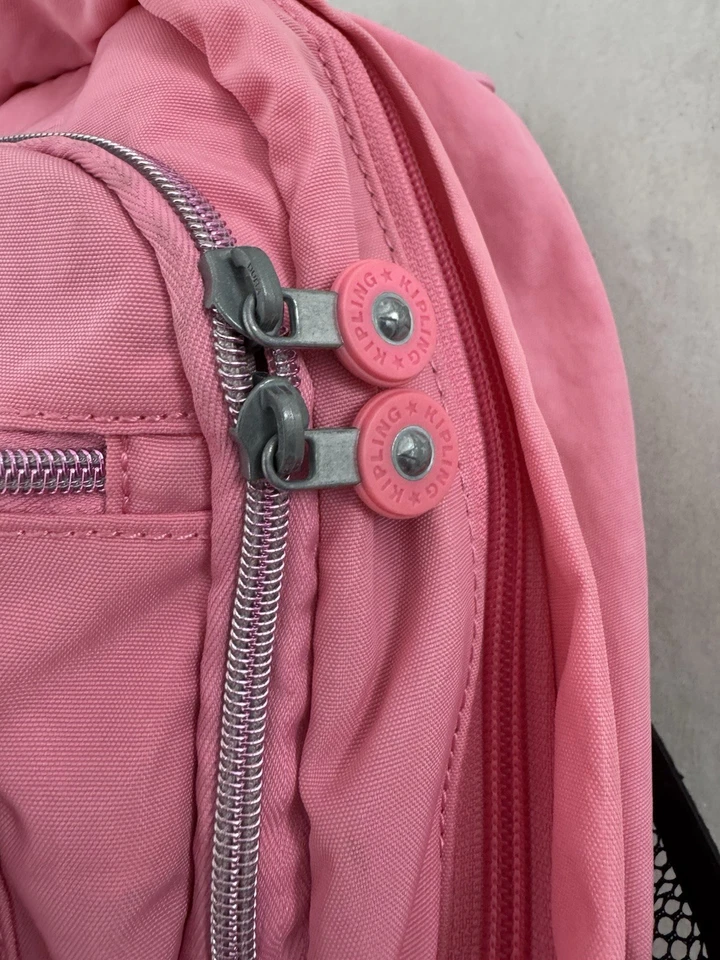 Kipling Wheeled Rolling Backpack Carry On School Backpack Or luggage Pink (USED) - Image 4 of 4