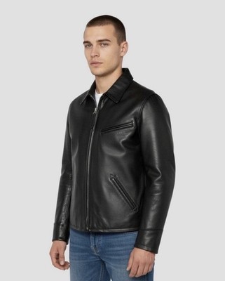   NEW Schott NYC Leather Jacket Motorcycle Rare Retro Y2K Size XXL