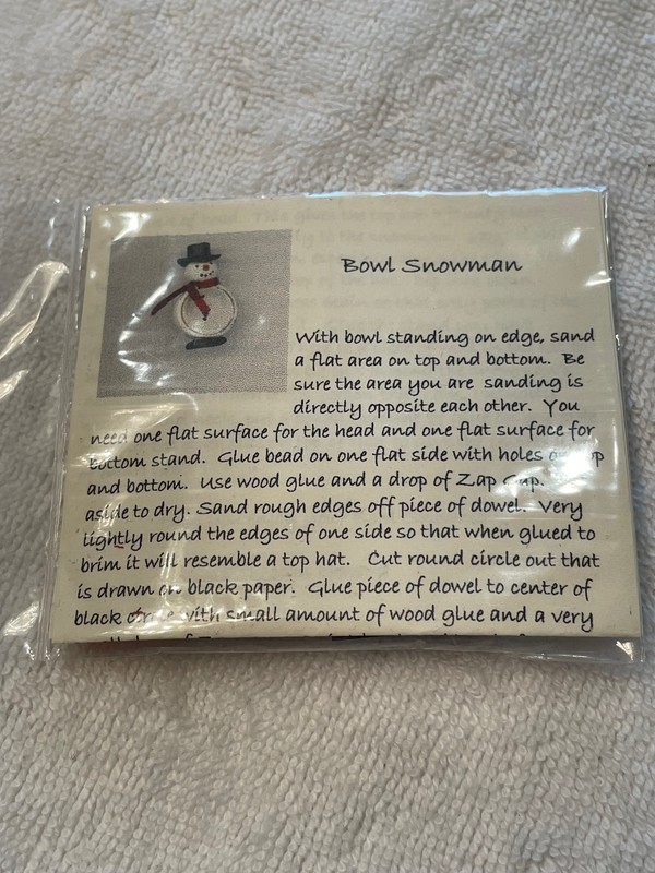 Bowl Snowman Vintage New for miniature dollhouse  DIY Christmas Winter