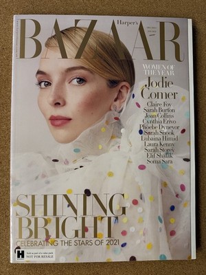 Harper s Bazaar UK Magazine Jodie Comer December 2021 Vintage British Fashion 