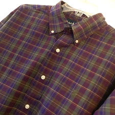Ralph Lauren Men s Plaid Shirt Size Large Classic Fit Button Down
