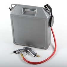 Kit de chorro de arena portátil alimentado por aire | Tapa de 30 lb, manguera de goma de 5 pies de 2,5 galones