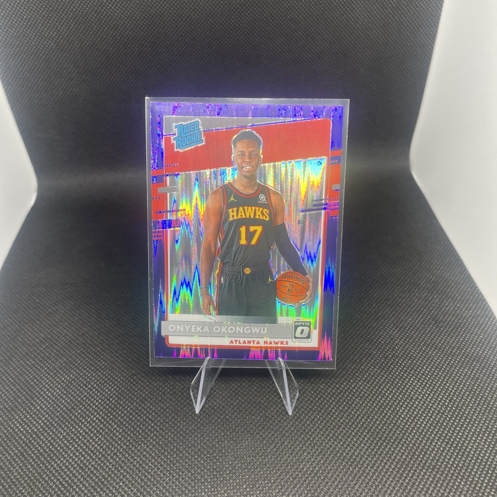 Onyeka Okongwu 2020-21 Panini Donruss Optic Purple Shock Holo RC #156 Hawks B
