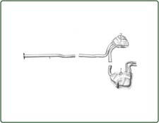 Échappement Kit BMW Mini Cooper S R53 + Cabriolet R52 1.6 Silencieux Droit +