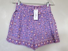 NWT Vineyard Vines Katama Tile Belted Shorts Violet Size 2