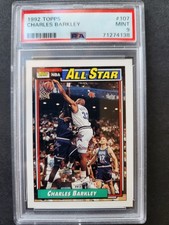 1992 TOPPS BASKETBALL CARD #107 HOF CHARLES BARKLEY PSA 9 PHILADELPHIA 76ERS O26