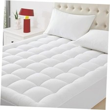 Mattress Topper Size Pillow Top - Extra Thick Padded Mattress Full White 600g
