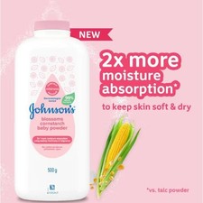 Johnson's Baby Powder Classic/Blossom Cornstarch Powder 500g 17.6 oz Pack of 2