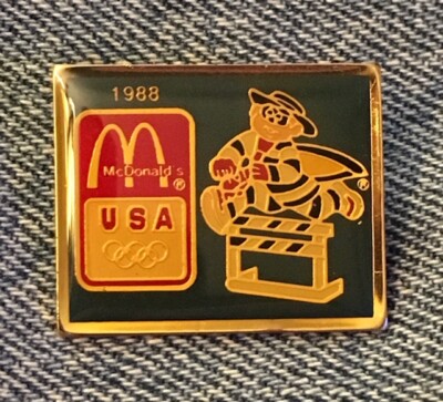 McDonald's 1988 Olympic USA Team Sponsor Pin ~ Calgary ~ Seoul ~  Hamburglar