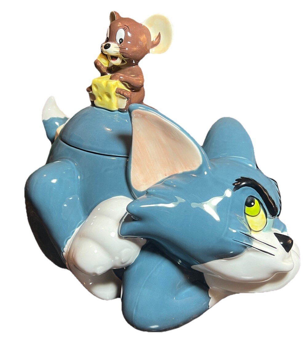 Vintage 1997 Tom & Jerry Cookie Jar Warner Bros Studio Store Vintage 1997 Tom & Jerry Cookie Jar Warner Bros Studio Store