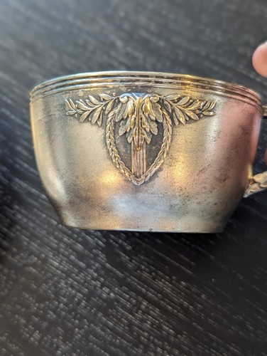 RARE Antique WMF Germany Silverplate Art Nouveau Tea Cup and Saucer c.1910 - Picture 9 of 12