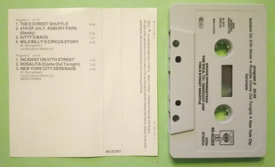 MC Musicassetta BRUCE SPRINGSTEEN The Wild,The Innocent & The E Street Shuffle - Immagine 2 di 2