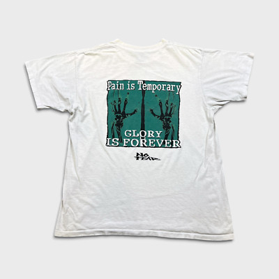 Vintage 90s No Fear T Shirt Mens XL White Pain Temporary USA