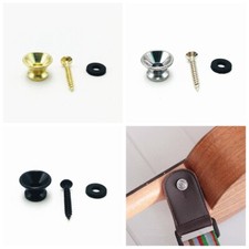 10Pcs Metal Guitar End Pins Pegs Strap Lock Button Screw for Bass Ukulele