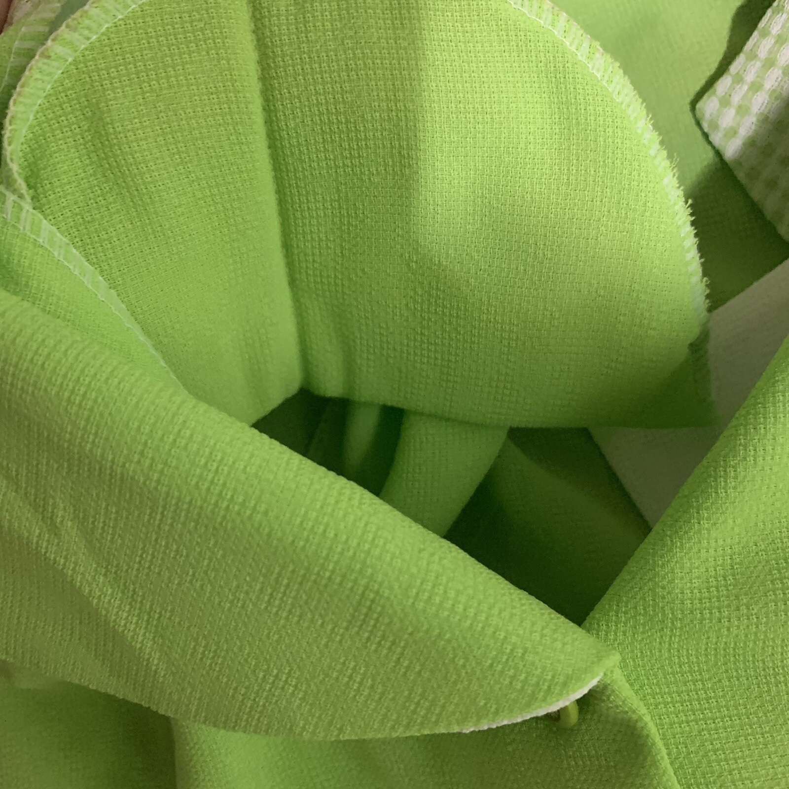 Button down Collared blouse green and white Korea… - image 5