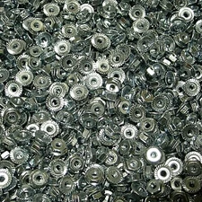 (1,000) #6-32 Serrated Hex Flange Nut Case Hardened Whiz Lock Nut Zinc Plated