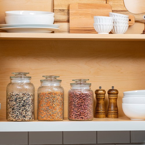 Food Storage Containers With Airtight Lids Retro Design Pantry Organization Glas - Picture 6 of 9