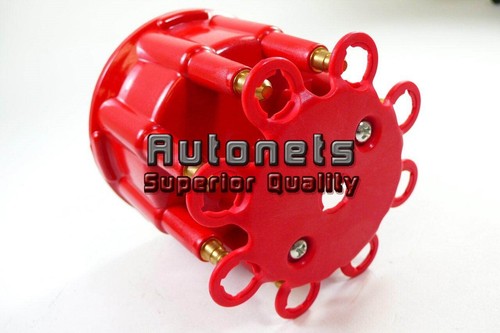 Small Red Replacement HEI Distributor Cap Small Block Chevy SBC Space saver cap - Picture 2 of 3