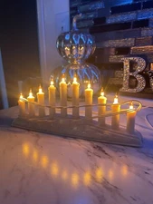 Vintage 10 Lite Candolier w/ Midget Bulbs, Original Box Candelabra Plastic Drip 