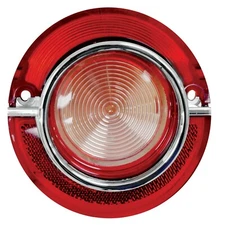 1964 Impala Backup Lamp Light Lens ( White/Red Lens) With Trim Dynacorn 1713