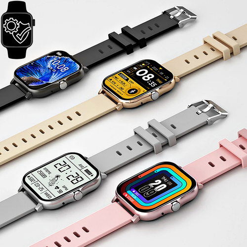 Square Smartwatch Women Men Touch Dial Calls Music Control Fitness Tracker Watch - Afbeelding 10 van 23