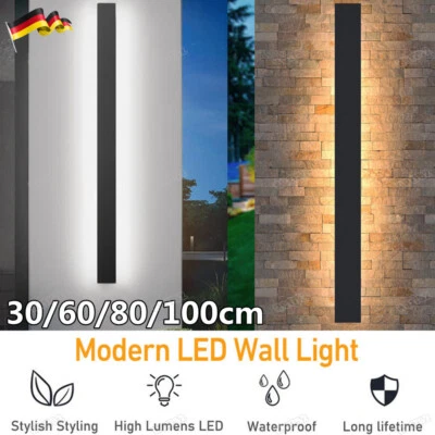 LED Lange Wandleuchte Outdoor Lampe Führte Wand Licht Villa Bar Außenleuchte - Bild 1 von 4