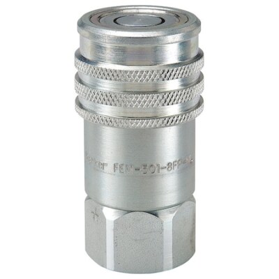 Parker Fem-501-12Fo-Nl-Bulk Hydraulic Quick Connect Hose Coupling, Steel Body,