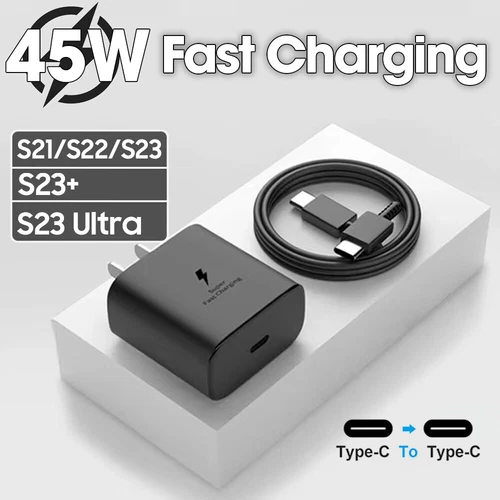45W USB-C Super Fast Wall Charger Type C Charging Cable For Samsung S21/S22/S23✅ - product listing photo