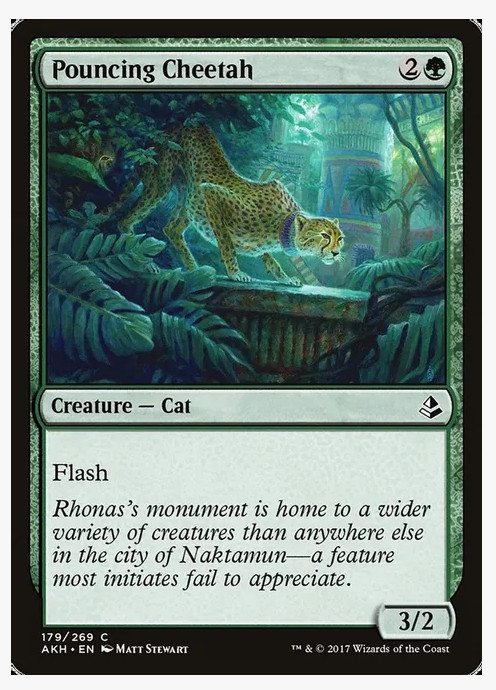 Pouncing Cheetah (179) Amonkhet (AKH) PLAYSET (x4) Magic the Gathering NM/LP