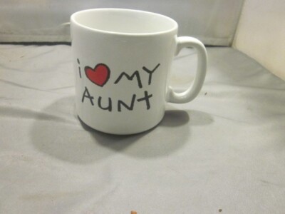 ''I   My Aunt'' Coffee Mug  Tea Cup Gift Russ Berrie Great Gift I LOVE MY AUNT