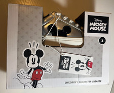ALDI Disney Mickey Mouse Children's Character Sneaker Shoes, Silver Size 3