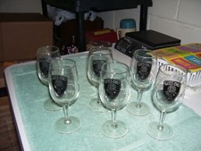 Lot of 6 Gates Chili NY Fire Dept Wine Glasses 4th Battalion 1984