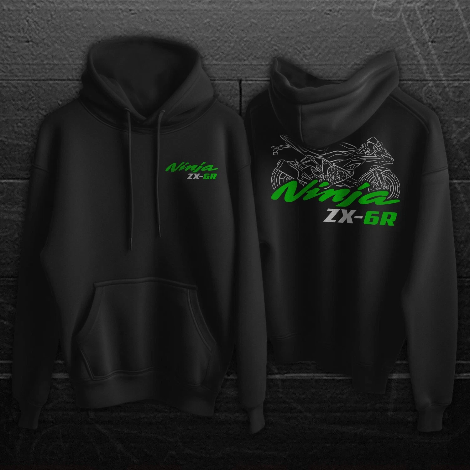 Kawaasakii Ninja ZX-6R 1995-2025 - Motorcycle Hoodie Pullover for Riders