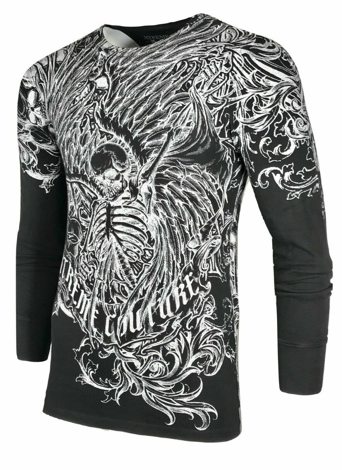 Xtreme Couture By Affliction - Camisa T&eacute;rmica Para Hombre, Color Negro