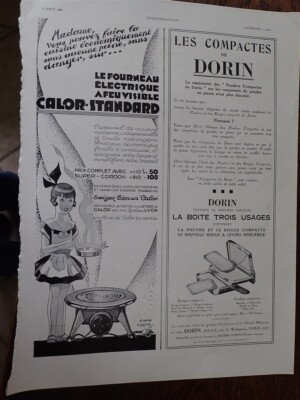 Elektroherd CALOR von G. LAUVE + DORIN Pub Papier ILLUSTRATION 1930