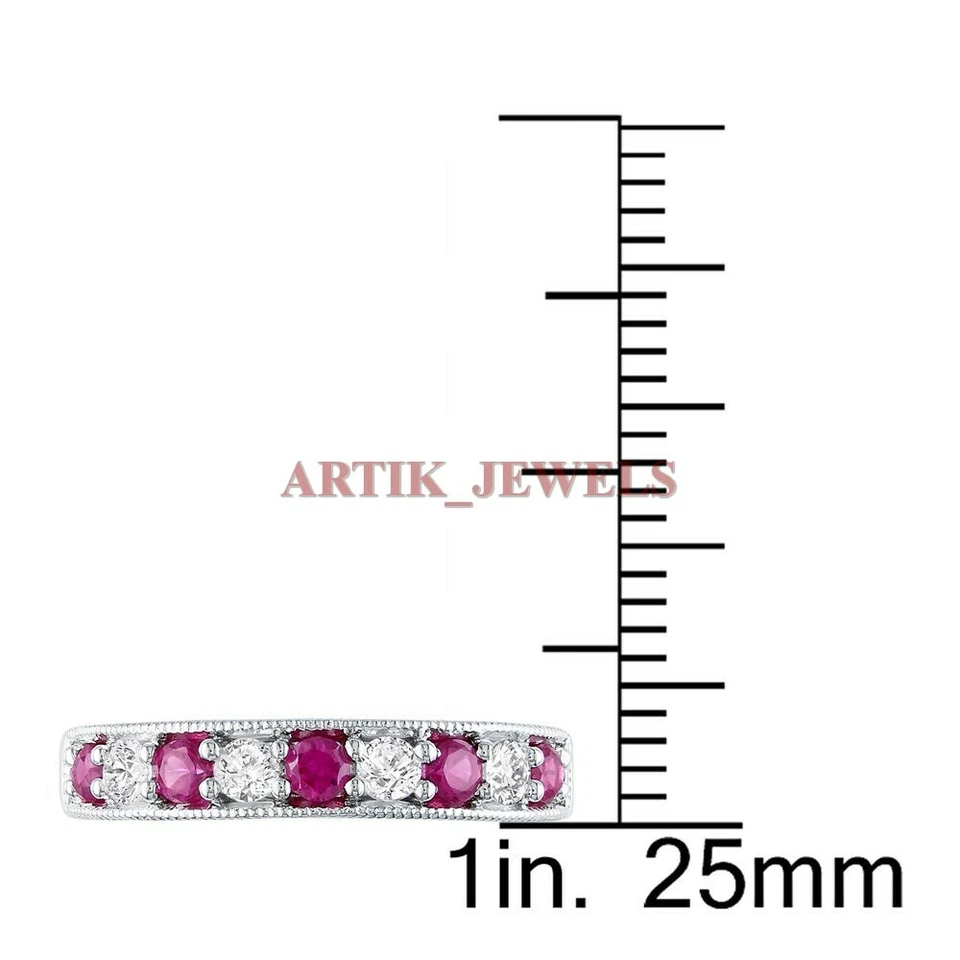 Heizbar Rubin Edelstein Mit 925 Sterlingsilber Ring für Damen #3403 - Bild 2 von 4