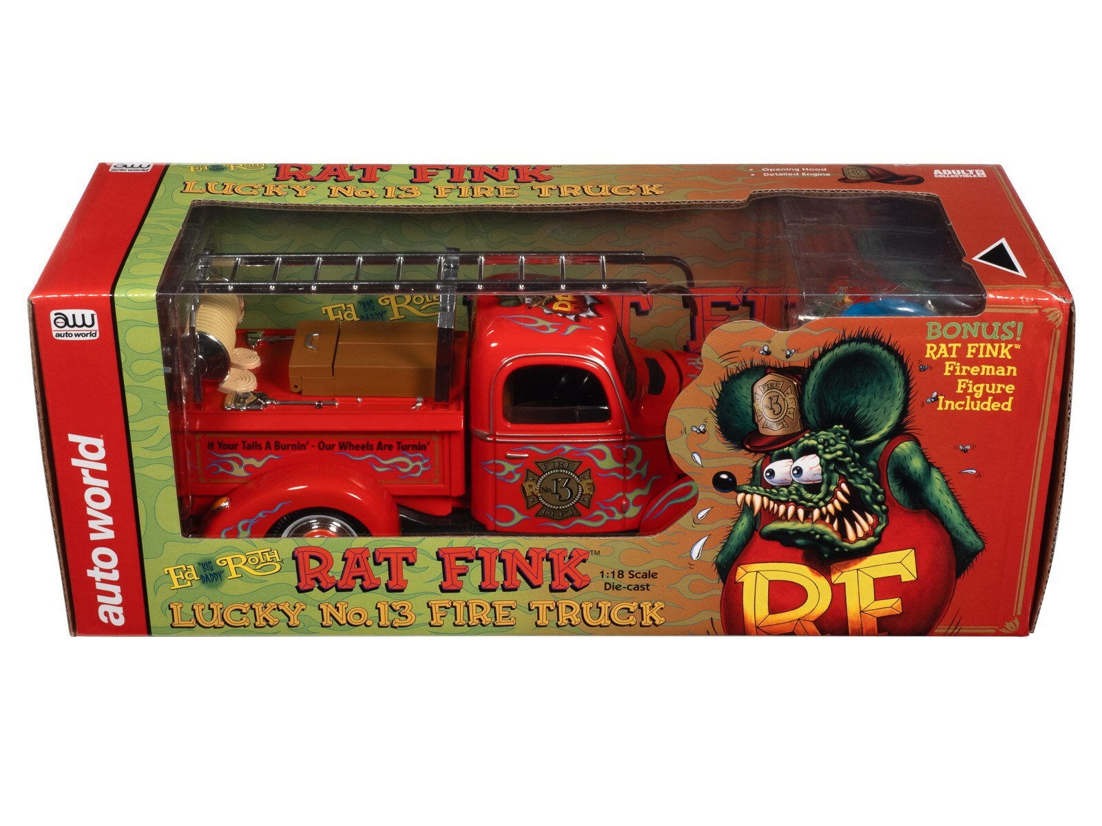 1:18 RAT FINK LUCKY No.13 FIRE TRUCK-