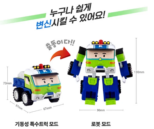 Robocar Poli Rescue DRONEY KEATON SANDY 3-Transforming Robots Cars Figures set - Picture 5 of 7