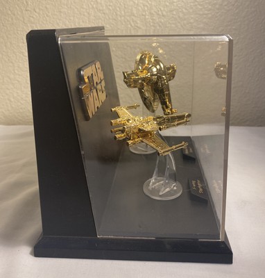 Star Wars X Wing Starfighter, Boba Fetts Slave 1, 24 Carat Gold 