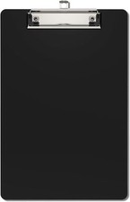 Small Clipboards, A5 Plastic Mini Black Clip Board for Classroom, Students, Kid,