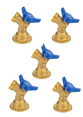 5-Pack 1/4Turn Valve/Sillcock Bibb &Flange 3/4-Inch Female NPT Inlet x3/4'' MHT