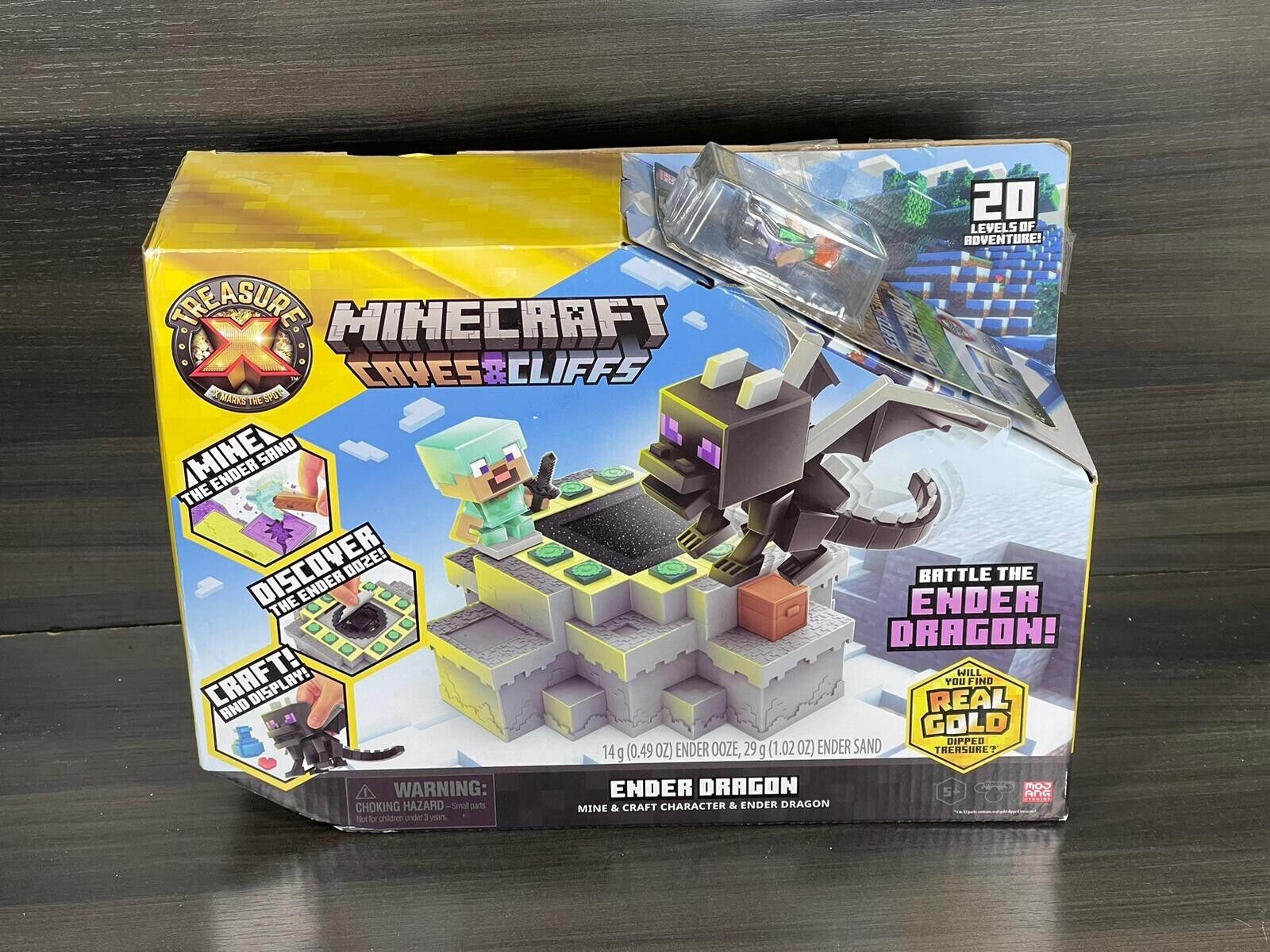 Treasure X Minecraft Caves & Cliffs Ender Dragon. Mine & Craft Character .  Mine, Discover & Craft with 20 Levels of Adventure, Will You find The Real