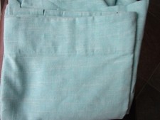 1 Pottery Barn Kids aqua linen blackout Curtain Drape 48 96 photo shoot sample