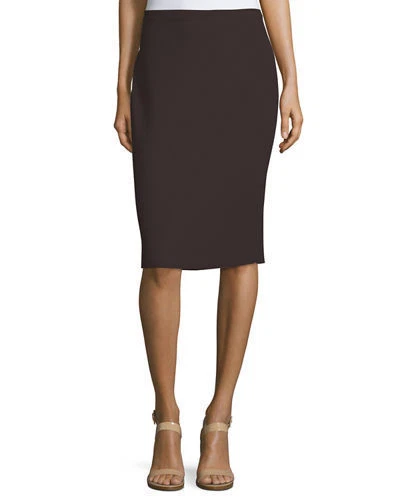 Eileen Fisher новый значки коричневый Washabel шерсти K/L карандаш юбка S / P $198