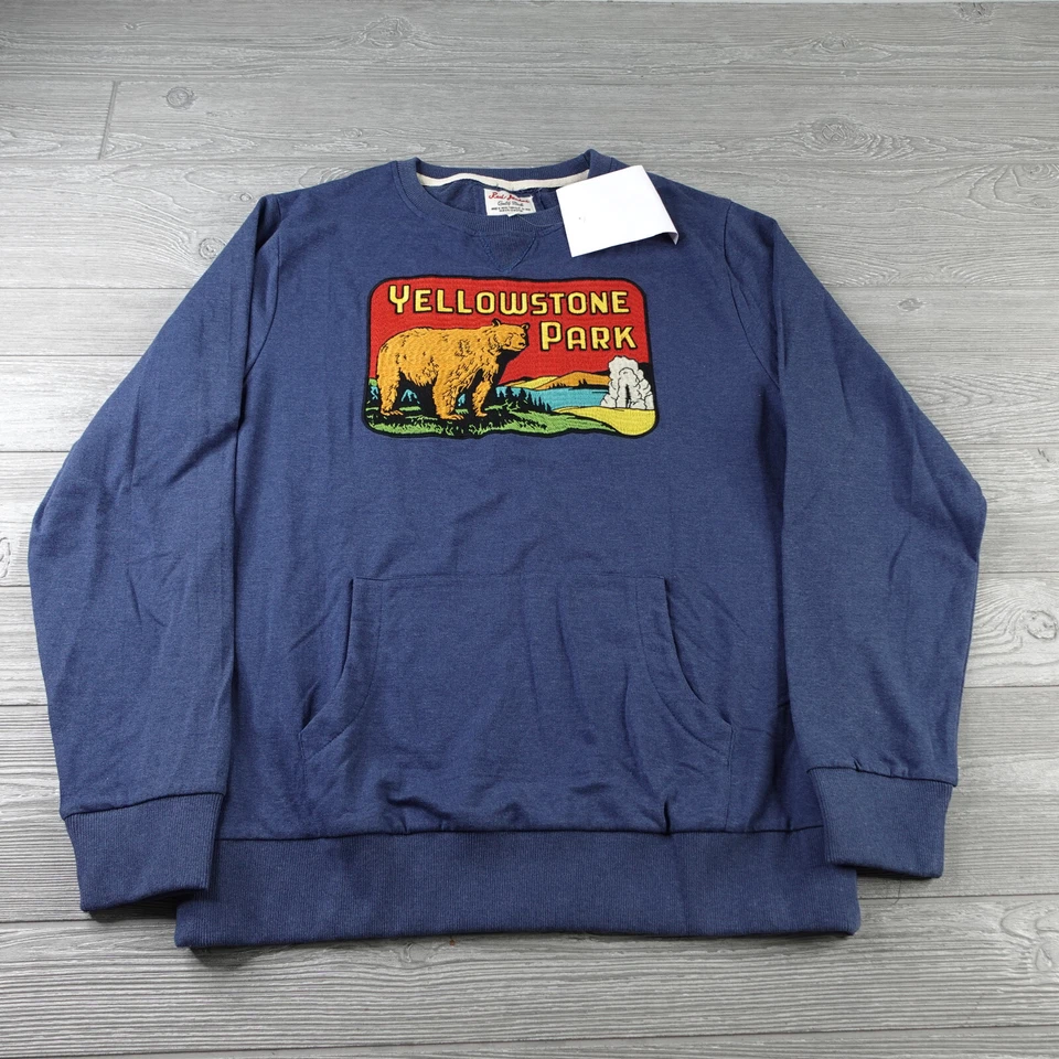 Red Jacket Yellowstone Park Embroidered Crew Neck Sweatshirt Mens Size Large NWT - Image 2 of 4