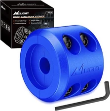 Nilight Winch Stopper for ATV UTV Truck SUV Winch Cable Hook Rubber Stopper