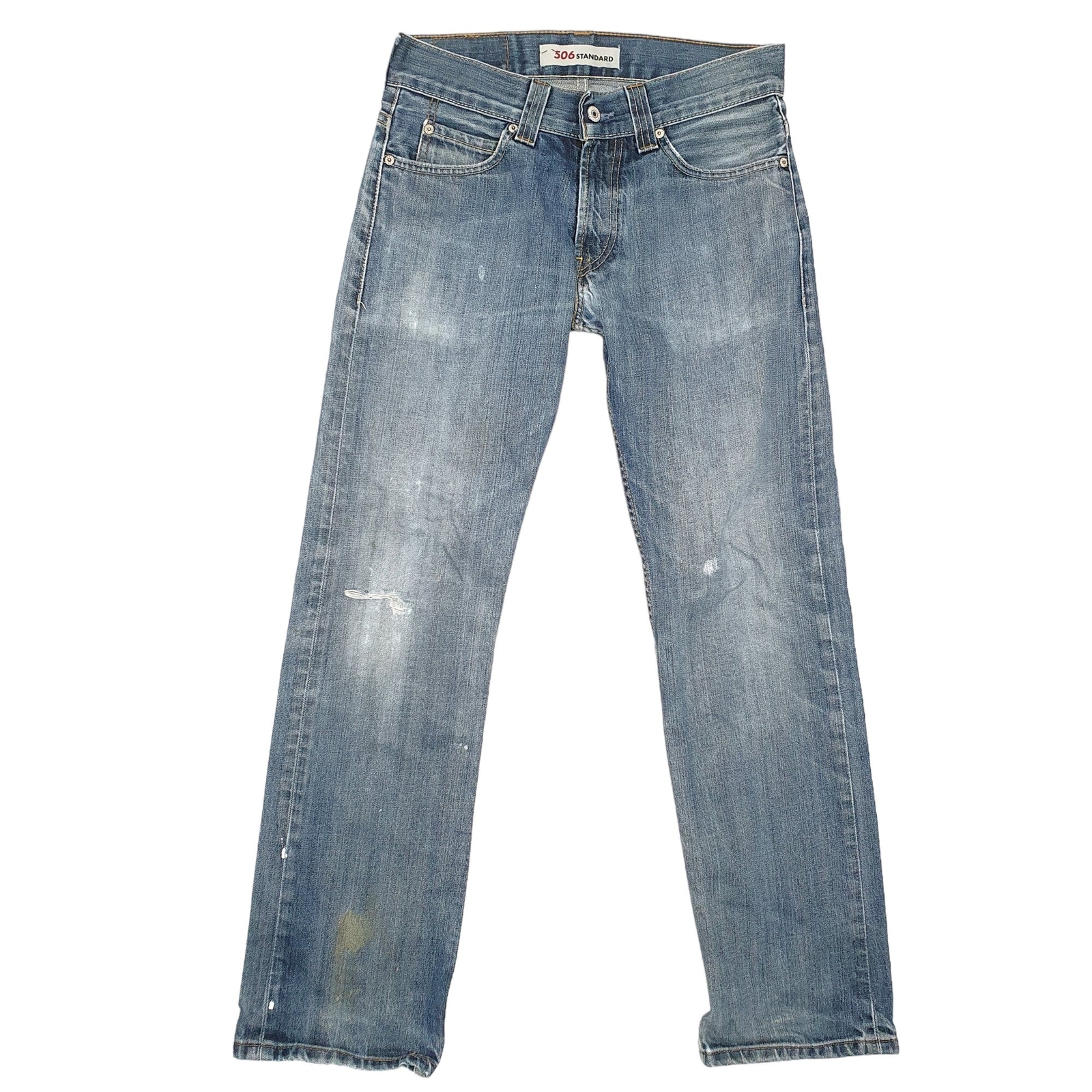 LEVIS 506 Jeans Straight Leg Blue Denim Trousers Mens W30 L32 image 2