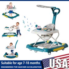6 in 1 Baby Walker with Music,Lights,Spinning Wheels,Toy Rack,Pusher,Dining Tray